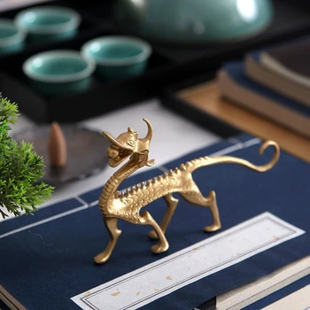 

Modern Black Golden Alloy Dragon Statues Creative Metal Art Decoration Living Rooms Antique Home Furnishings Accessories