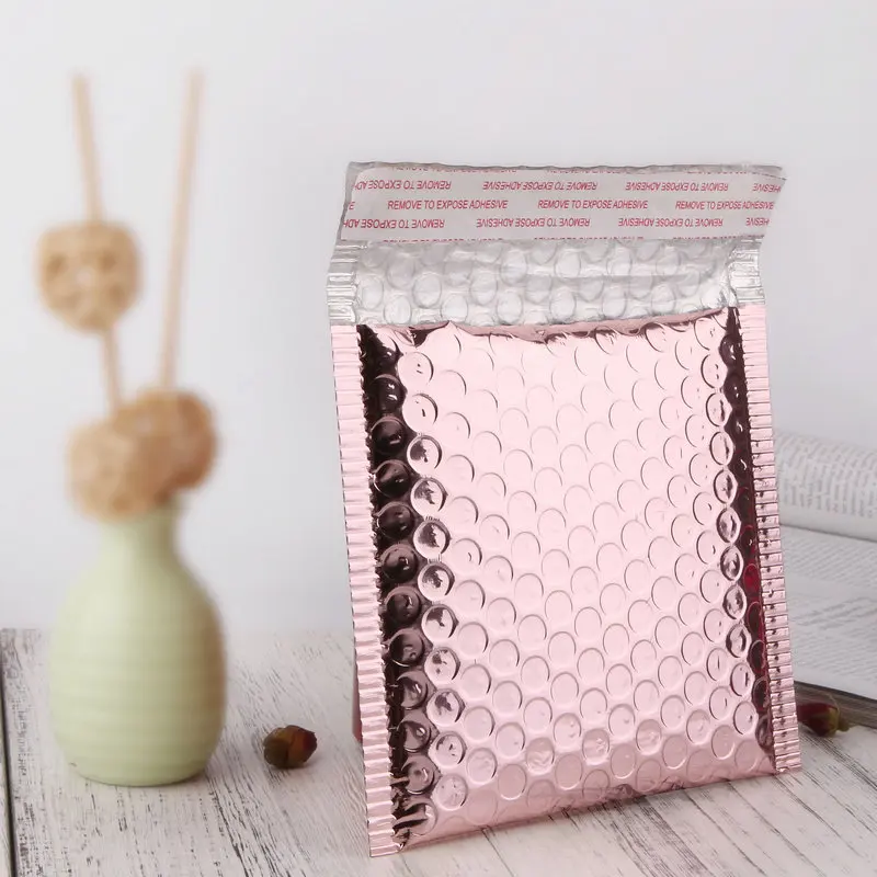 20 Enveloppes Bulles Rose Métallisé – Auto-Adhésives, Imperméables, Pour Envoi De Petits Objets (Bijoux, Cartes…)