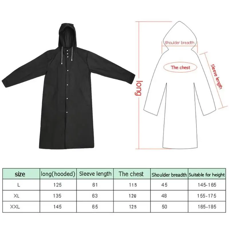 Водонепроницаемый дождевик EVA для взрослых с капюшоном для женщин и мужчин на открытом воздухе, дождевик для дома, предметы первой необходимости, дождевик