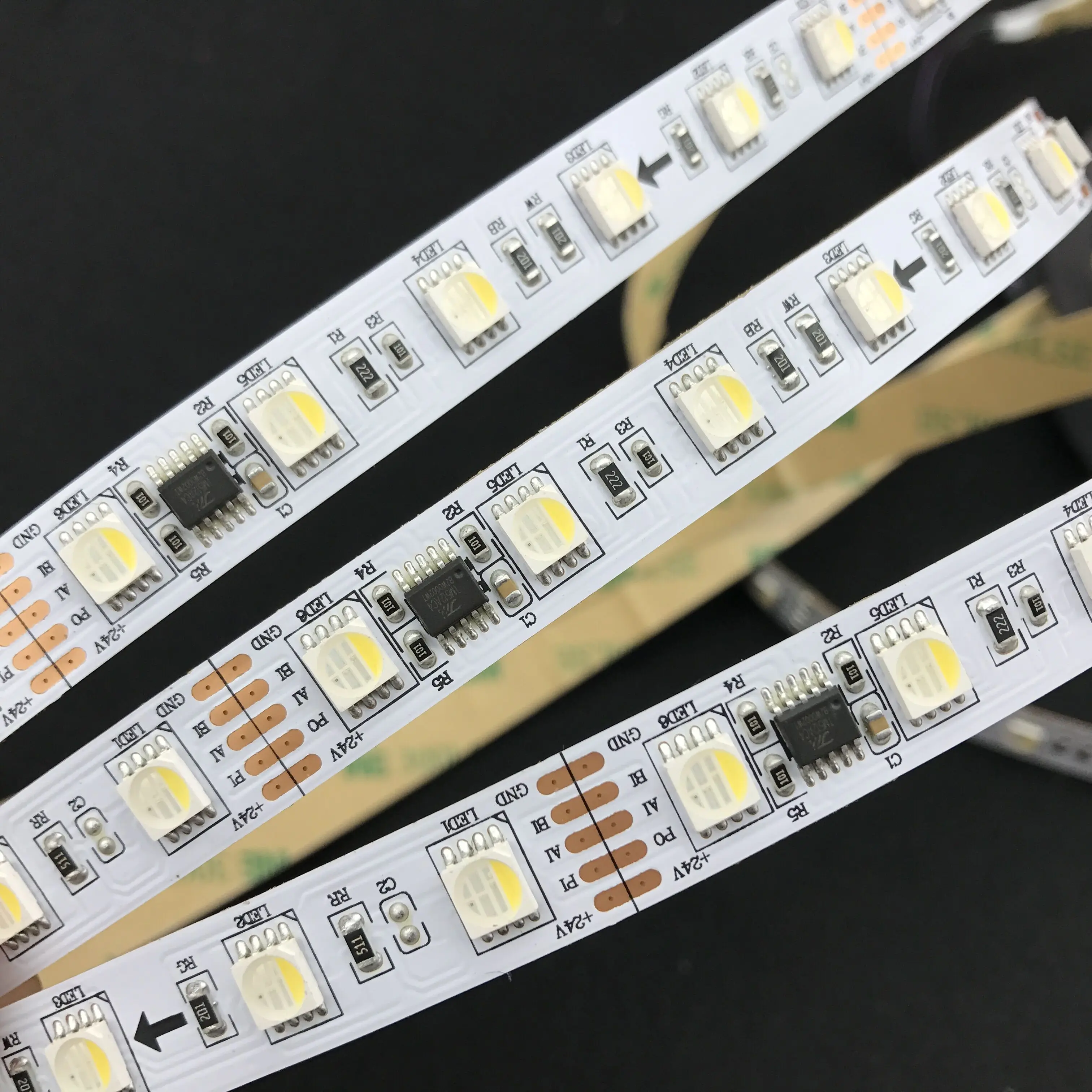 5 м DC24V светодиодный RGBW Стандартный DMX512 цифровой полосы 60 s/m 10 пикс./м не