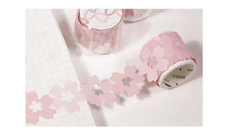 Полая Сакура васи лента Kawaii базовый лепесток декоративная клейкая лента пуля журнал Скрапбукинг DIY стикер школьные принадлежности