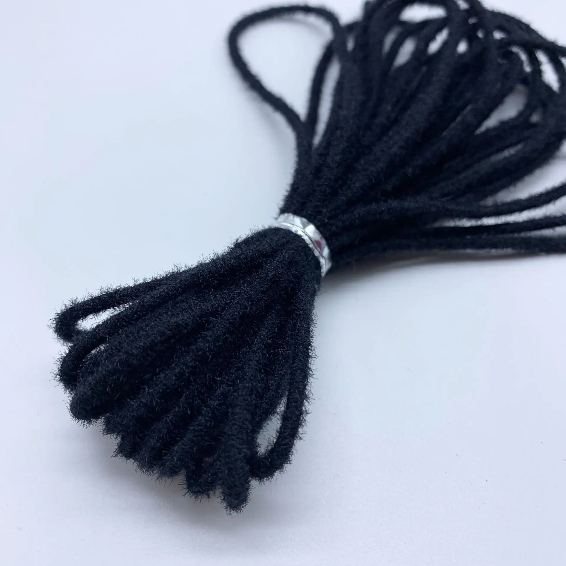 5 м/рулон цветные плюшевые эластичные шнуры высокого растягивания ручной работы канатная Резиновая лента для волос DIY украшения аксессуары материалы для рукоделия - Цвет: Black
