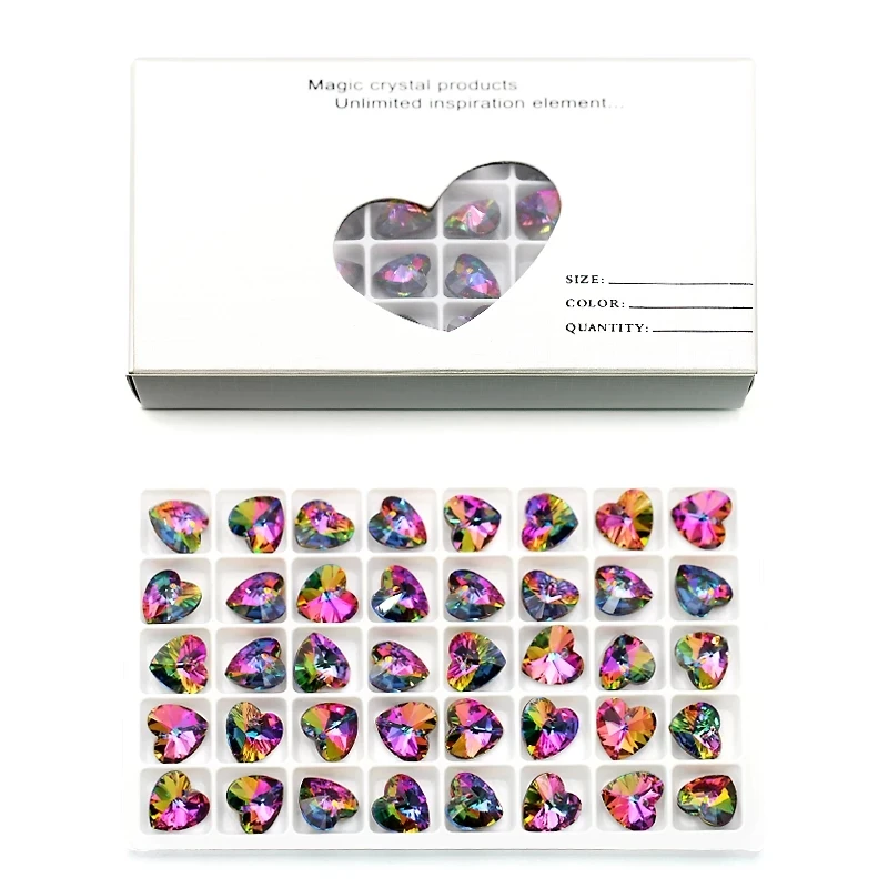 Pointback Heart Shape Crystal Pendant Rhinestone K9 Glass Loose Stones For DIY Earring Necklace crystal rhinestones,glass rhinestones,glass crystals,rhinestone crystals,rhinestone accessories,rhinestones beads