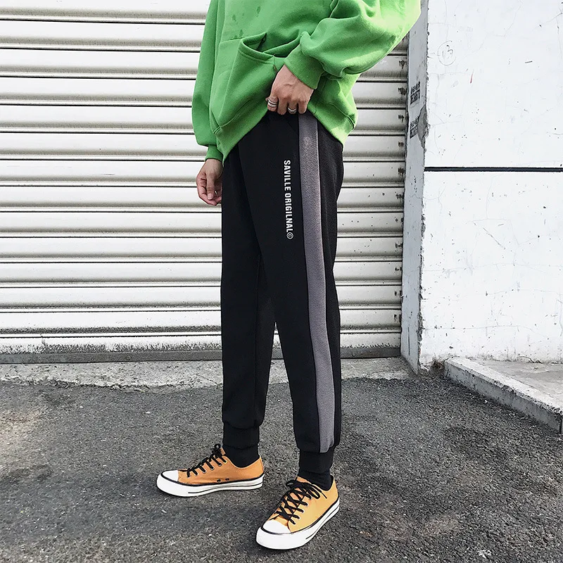 

Spring New Style Handsome Casual Pants Special Section Fashion Students Versatile English Printed Letter Thread Closing Pants