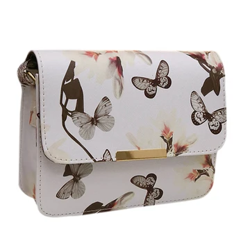 

Women Floral Leather Shoulder Bag Satchel Handbag Retro Messenger Bag Famous Design Clutch Shoulder Bags Leisure Bag White