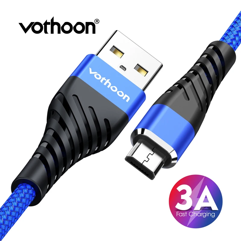 Vothoon Micro USB Cable 3A Fast Charging Micro Data USB Cable For Samsung Xiaomi Huawei Android Mobile Phone Charger Cable Cord Vothoon Micro USB Cable 3A Fast Charging Micro Data USB Cable For Samsung Xiaomi Huawei Android Mobile Phone Charger Cable Cord
