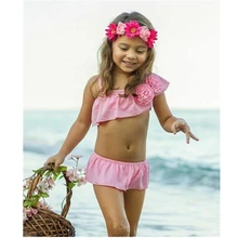 Г., модный тренд, 2 предмета, милый летний комплект бикини с цветами для маленьких девочек, купальные костюмы-пачки, купальный костюм, пляжный костюм для отдыха