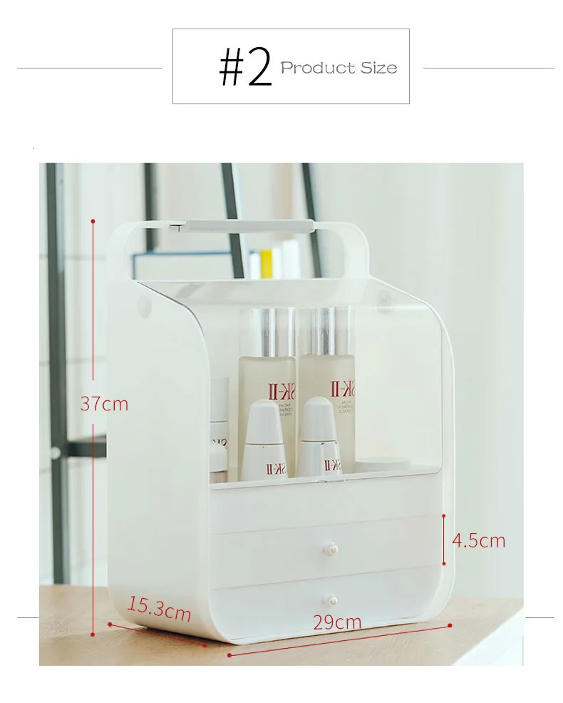 Для дома, выдвижного ящика, коробка для хранения макияжа, держатель для кистей, настольный органайзер для ювелирных изделий, прозрачный акриловый Портативный косметический Органайзер для ухода за кожей, полка