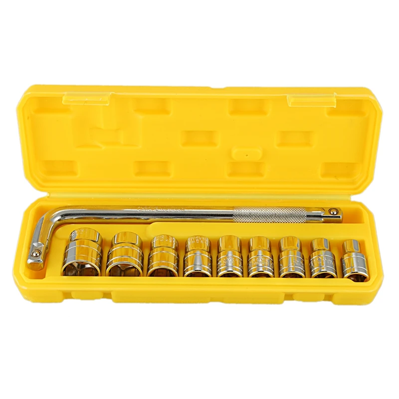 

10Pcs Tool Combination Torque Wrench Bicycle Car Repair Tool Ratchet Socket Spanner Mechanics Tool Kits
