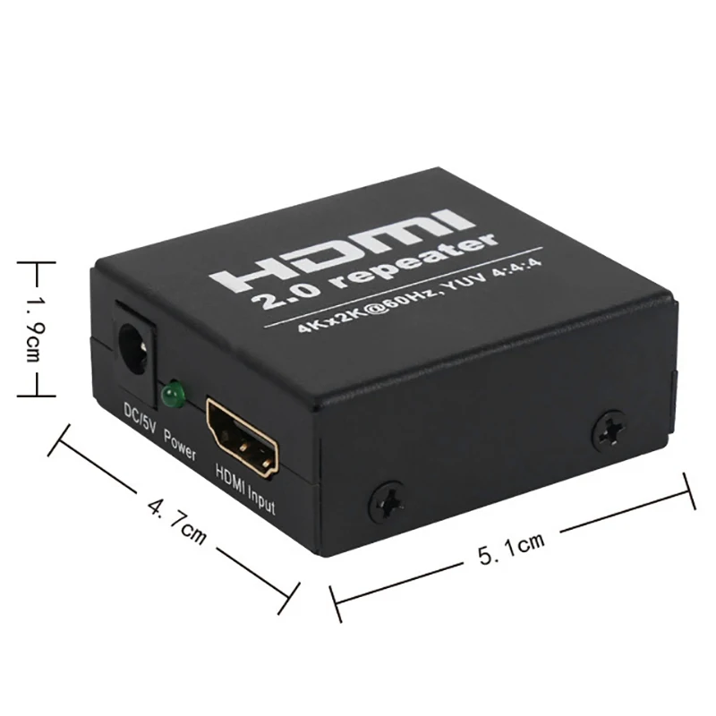 4K x 2K 2,0 HDMI Ретранслятор HDMI удлинитель 4K 60HZ 4:4:4 Кабель HDMI адаптер Усилитель сигнала Усилитель по сигналу HDTV до 25 м