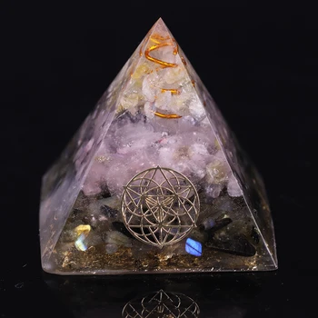 

Amethyst Orgone Reiki Pyramid Labradorite Quartz Energy Protection Meditation Yoga Generator