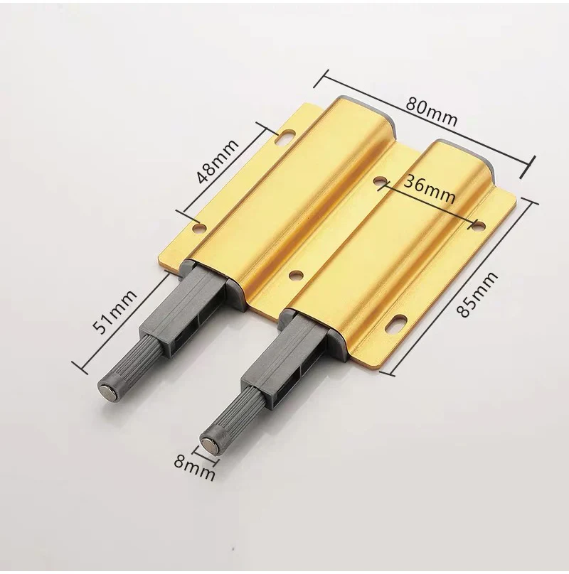 Myhomera 2X Двойные Сильные нажимной магнитные дверные Захваты шкафа двери сенсорный ящик стоп Буфер Заслонки тянет алюминиевый корпус