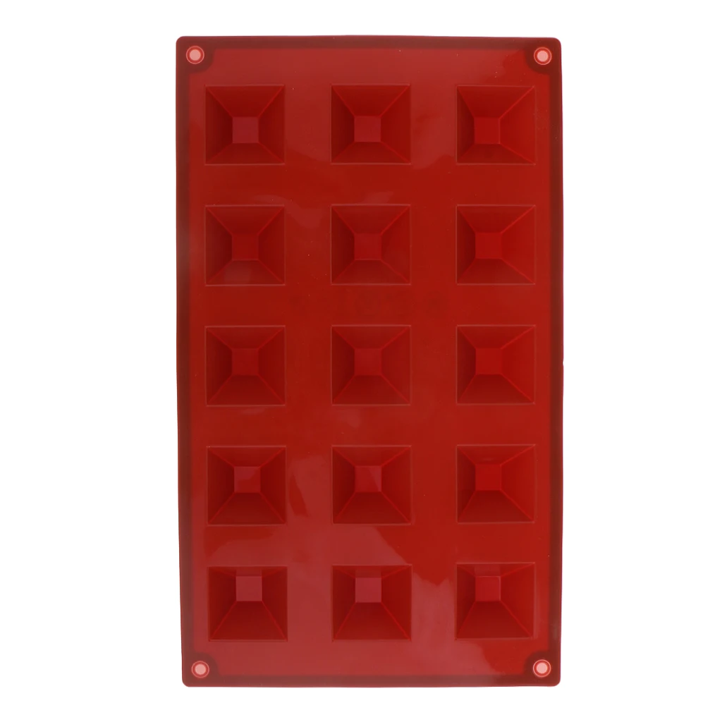 15-Cavity Pyramid Silicone Mold Cake Decors Mold Jewelry Chocolate Dessert Making Accessories Mould Tools Kitchen Baking Tool
