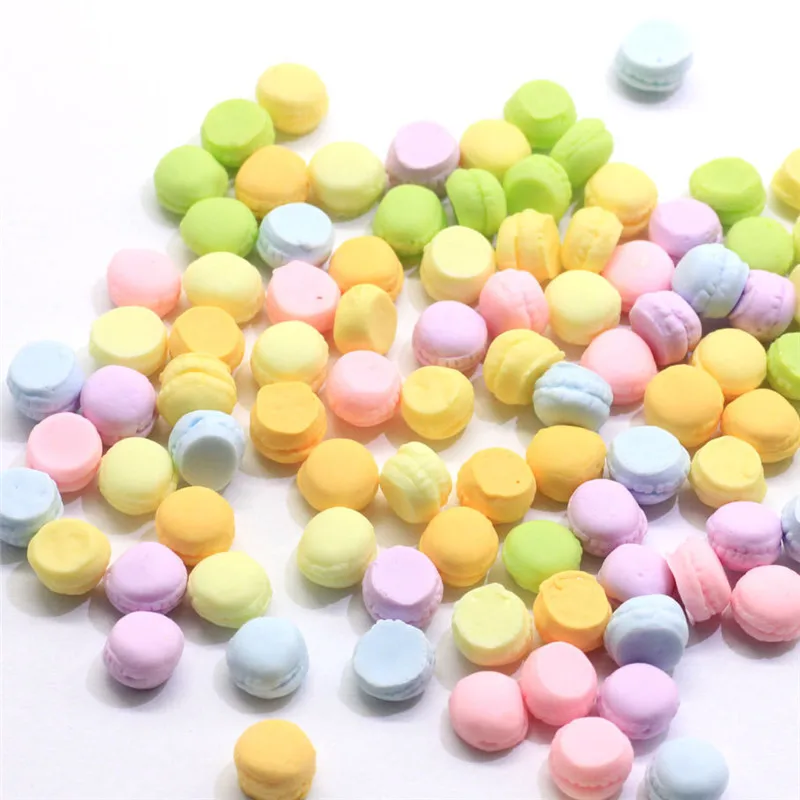 

30/50 Pcs Simulation Mini Macaron Resin Decoration Craft Miniature Cake Dessert For Dolls Jewelry Accessories Kitchen Play Toys