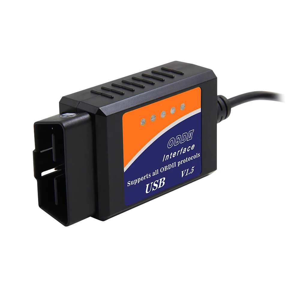 OBD2 II elm 327 V1.5 V1.1 USB 16 Pin OBD сканер elm327 odb2 автомобильный диагностический инструмент автоматический интерфейс Odb считыватель кодов сканирование eml327