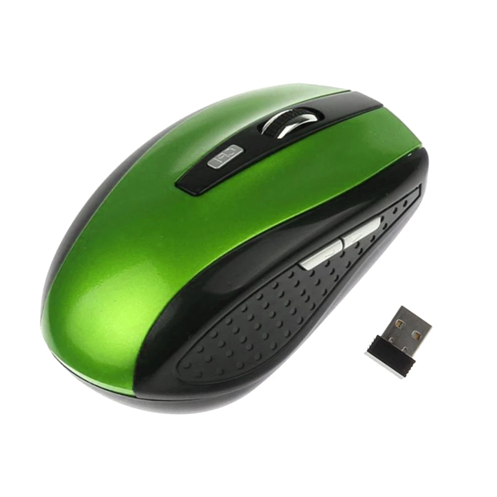 Portable 4 Adjustable DPI 2.4Ghz Wireless Mouse Wireless Optical Laptop Mouse w/ USB Receiver 6 Buttons Mice For Computer Laptop