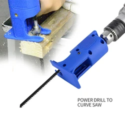 Adaptateur de scie alternative sans fil, perceuse électrique, outil à main de scie électrique modifié, adaptateur de fixation de scie pour bois et métal 