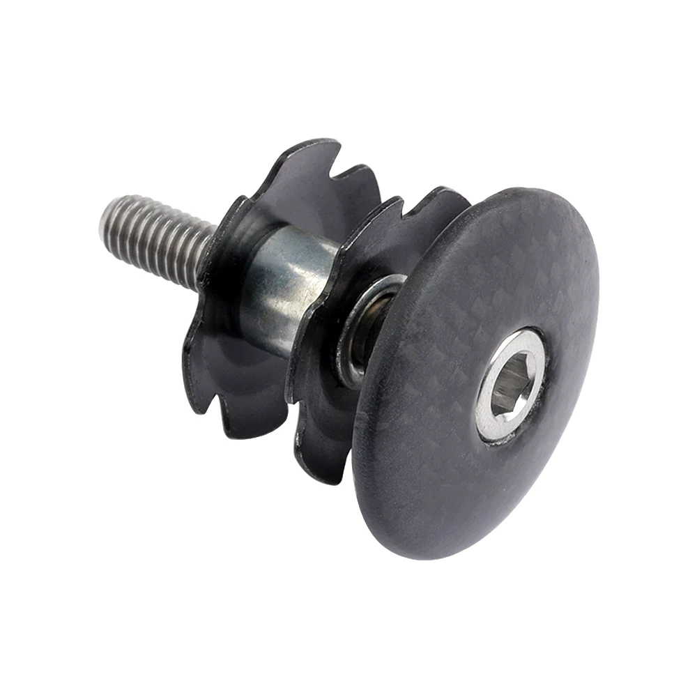 Matte-Titanium Bolt Wanyifa велосипедная гарнитура из углеродного волокна верхняя крышка звезда гайка титановый болт для вилки 1-1/8 дюймов - Цвет: Matte-Titanium Bolt