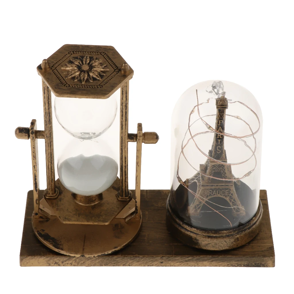 Tower Hourglass Ornaments Built-in Illuminated Light Warm Decorations for Living Room Bedroom Desktop Office Decor Tower Hourglass Ornaments Built-in Illuminated Light Warm Decorations for Living Room Bedroom Desktop Office Decor