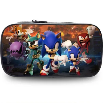 

Kids Pencil Case Sonic The Hedgehog Pattern Students Stationery Box School Supplies Pen Bag Cartoon Designer Beautician