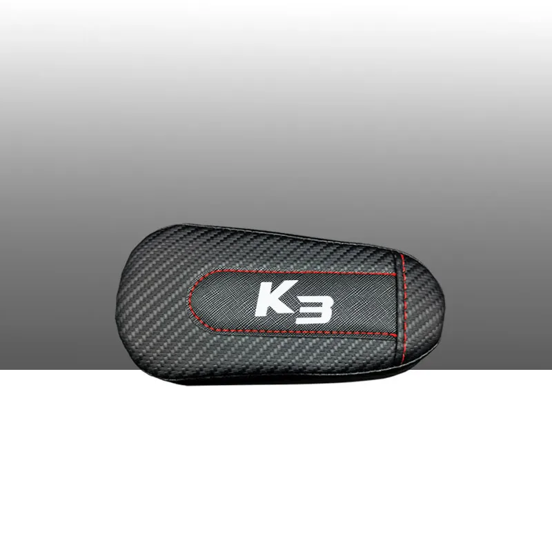 style 1 Для Kia K3 1 шт., углеродное волокно, кожа, авто подушка для ног, наколенник, Автомобильный Дверной рычаг, накладка, автомобильные аксессуары, защита для автомобиля - Название цвета: style 1