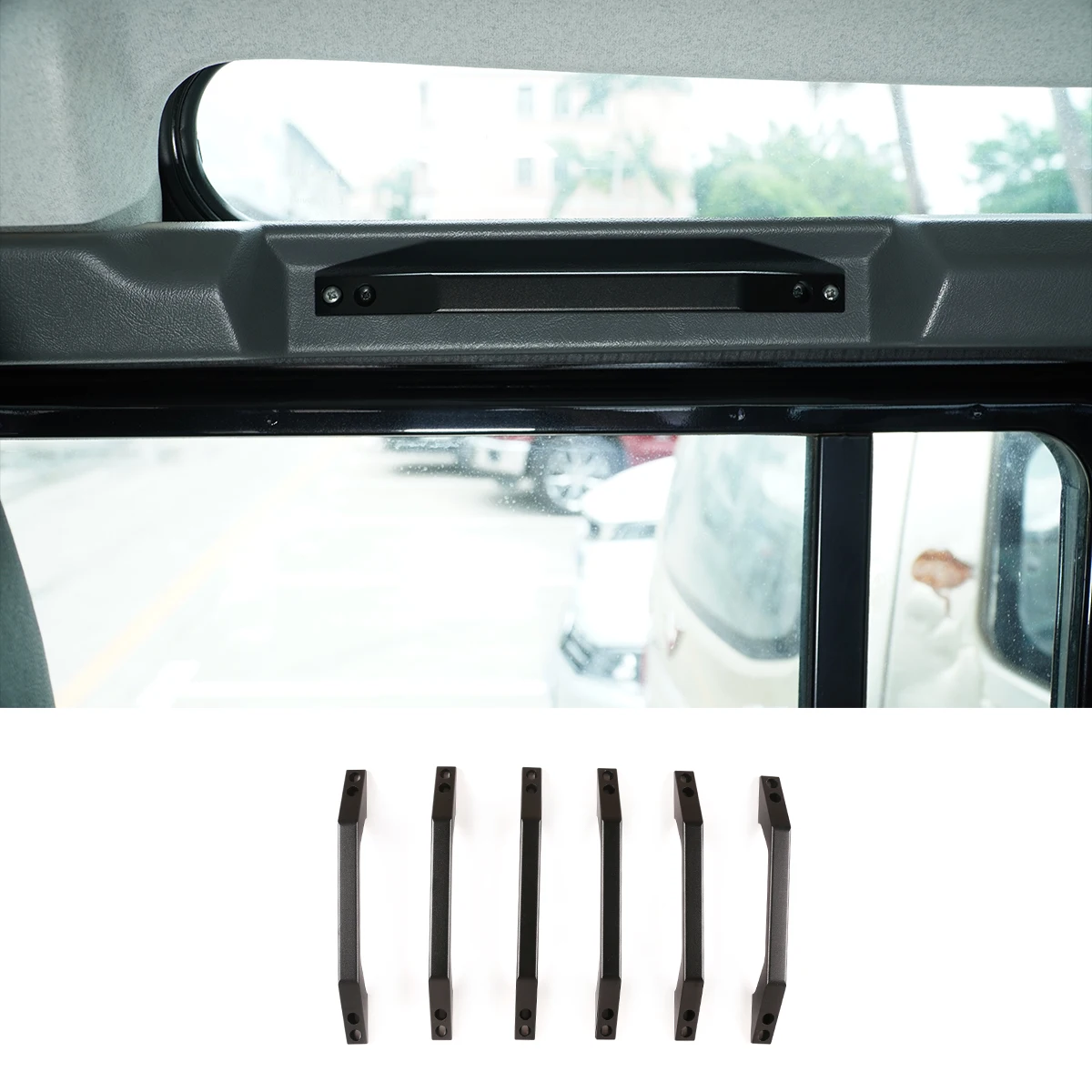 

Для 2004-2018 Land Rover Defender 90 110 сплав ручки крыши отделочная полоса Аксессуары для модификации интерьера автомобиля