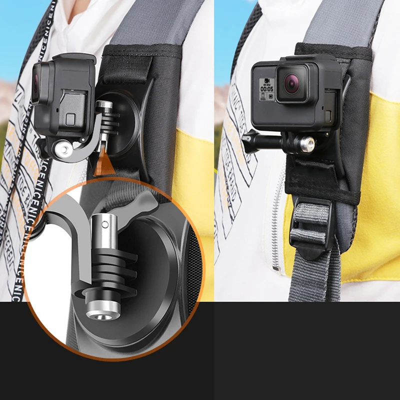 Спортивная камера рюкзак зажим для GoPro DJI OSMO Xiaomi АКСЕССУАРЫ рюкзак зажим Крепление для экшн камеры аксессуары
