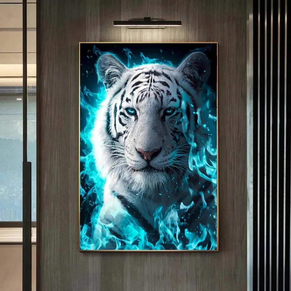 New Arrival 2023 5D Diamond Painting Large Size Tiger Full Round Square  Drill Mosaic Picture Big Cat Handicraft Embroidery H147