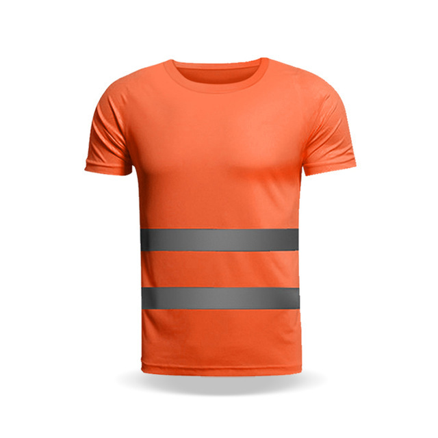 Reflective Shirts High Visibility Working T-shirt with Reflection Tapes Road Traffic Construction Security Tops Workwear