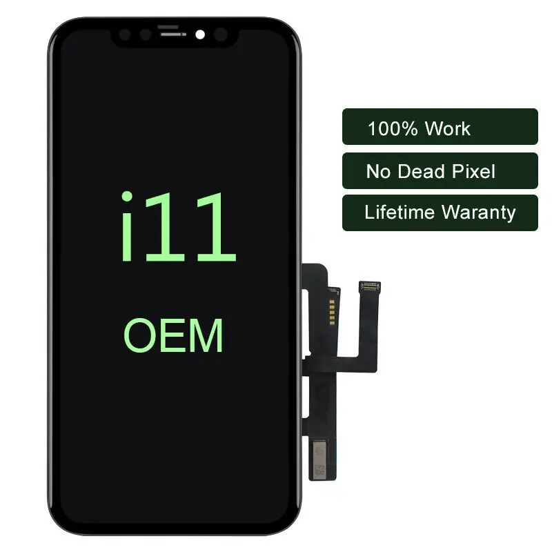 For iPhone 11 LCD Display With 3D Touch Digitizer Assembly No Dead Pixel LCD Screen Replacement Display For iPhone 11 Pro Max