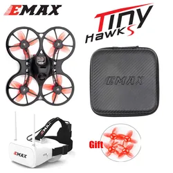 Emax – Kit de Drone de course Tinyhawk S FPV 2S avec caméra 0802 15500KV, Support de moteur sans balais, batterie 1/2S, lunettes FPV 5.8G, avion RC 
