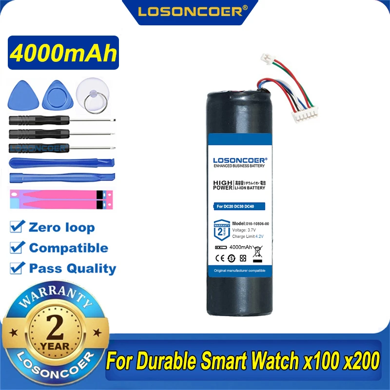 Аккумулятор LOSONCOER 4000 мАч 010-10806-00 010-10806-01 010-10806-20 361-00029-00 для GARMIN Astro 220 320 DC20 DC30 DC40 |
