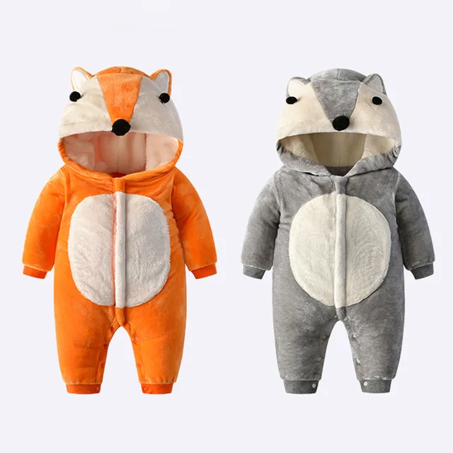 

Одежда для малышей, одежда для мальчиков и девочек, хлопковые комбинезоны для новорожденных, Милая зимняя одежда для новорожденных 0-18 месяцев