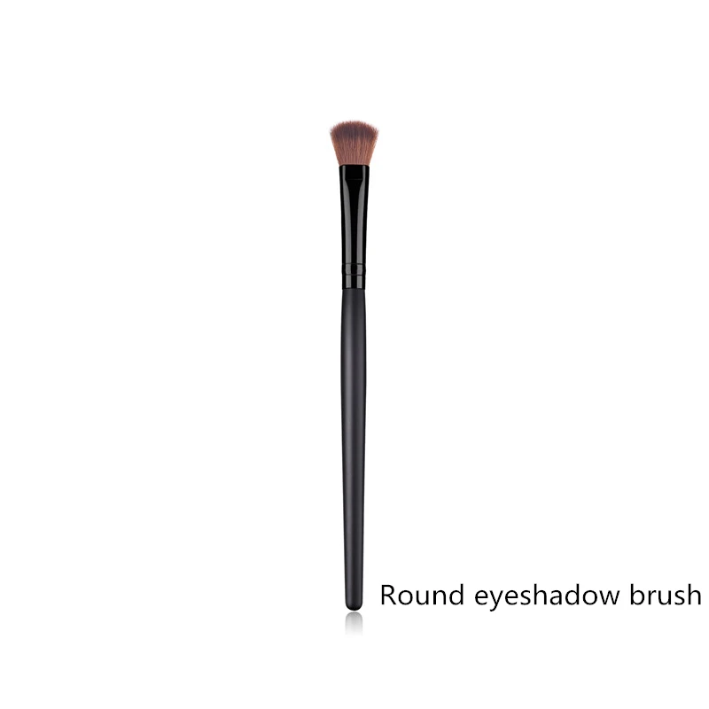 round eyeshadow ENNKE Одиночная микро кисточка для румян без каблука брови рассыпная пудра теней для век основа для макияжа Кисти для лица Красота инструменты - Handle Color: round eyeshadow