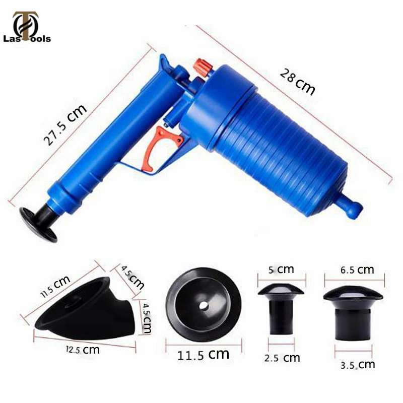 Air Pressure Drain Cleaner Sewer Cleaning Brush Kitchen Bathroom Toilet