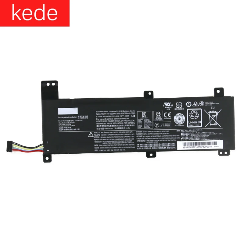 Kede 7,4 V 30Wh 4080 мА/ч, L15M2PB2 L15M2PB3 L15M2PB4 ноутбук Батарея для lenovo B10K87722 5B10K87714
