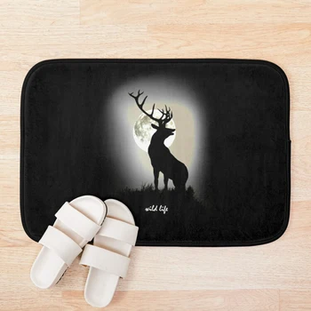 

Deer wild live camo moon Bath Mat Bath Mat Set Anti-slip Bathroom Carpet Shower Mat Absorbent Toilet Rug Foot Mat Bathroom Rug