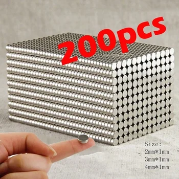 

200pcs/100pcs Super Strong Neodymium Magnets Rare Earth Permanent Magnet N35 Disc Fridge Craft Small Magnets Round Powerful