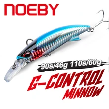 NOEBY Fishing Lure Sinking Minnow 94mm/46g 110mm/64g Saltwater Bass Pike Long Casting Hard Bait G Control Sea Fishing Lures