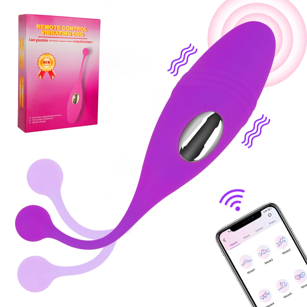 Mutandine senza fili APP Mutandine con vibratore telecomandato Uovo vibrante Indossabile con vibratore a vibratore G Spot Clitoride_voghion.com