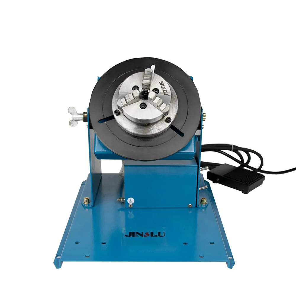 

10KG mini welding positioner with K01-65 3 jaws lathe chucks welding turntable