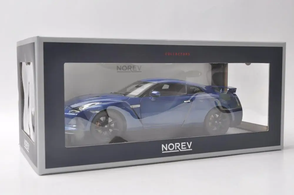 1:18 литая под давлением модель для Nissan GTR R35 208 синий купе игрушечный автомобиль миниатюрная Коллекция подарков спортивный автомобиль