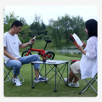 

Folding Stool Thick Portable Aluminum Alloy Outdoor Furniture Accessories With Mesh Pouch For Travel Drawing Picnic Camping