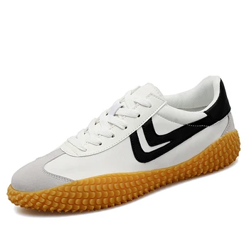 

TOSJC 2020 new casual shoes men's pigskin flat shoes lace-up sports shoes breathable waterproof cloth 39-46 tendon bottom