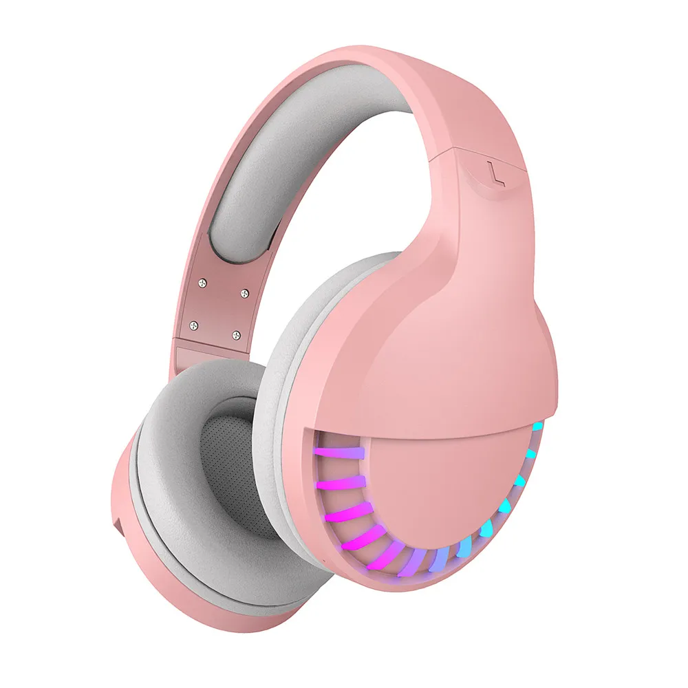Gaming Headset Wired Dual Mode RGB Light Over Head Headphones Noise Cancelling for Laptop Mobile Phone Tablet Game Parts