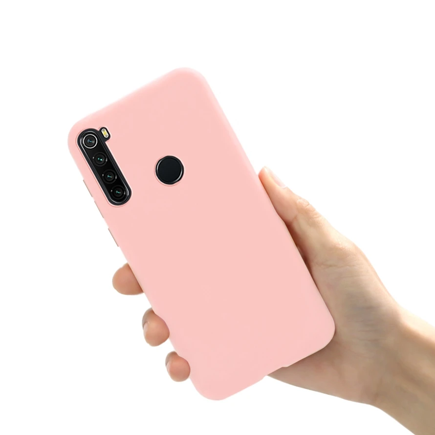 Простой чехол для Xiaomi redmi note 8 T, силиконовая прозрачная задняя крышка из ТПУ с рисунком конфет для Xiaomi redmi note 8 Pro, глобальная версия - Цвет: Яркий