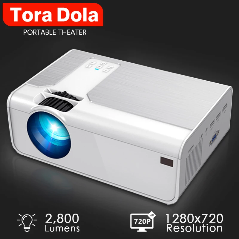 Wholesale JBEH0 Tora dole Mini projecteur TD90/T90s, 800x480 P/1280x720 P LED projecteur, 3D Home Cinema, prise en charge Max 1920x1080P Full HD Proyector