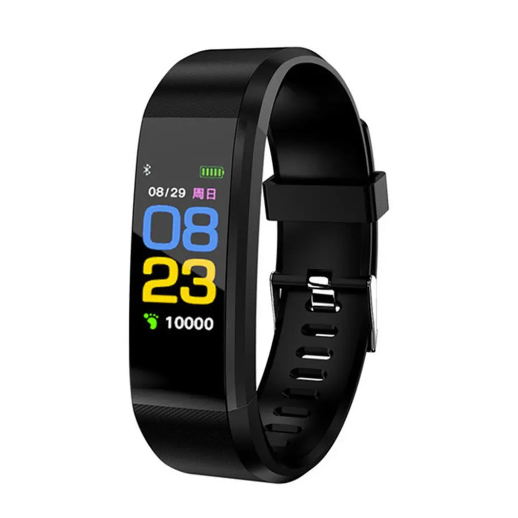 

115 PLUS Smart Watch Heart Rate Monitor Blood Pressure Fitness Tracker Smartwatch Sport Watch for ios android + BOX Men Women