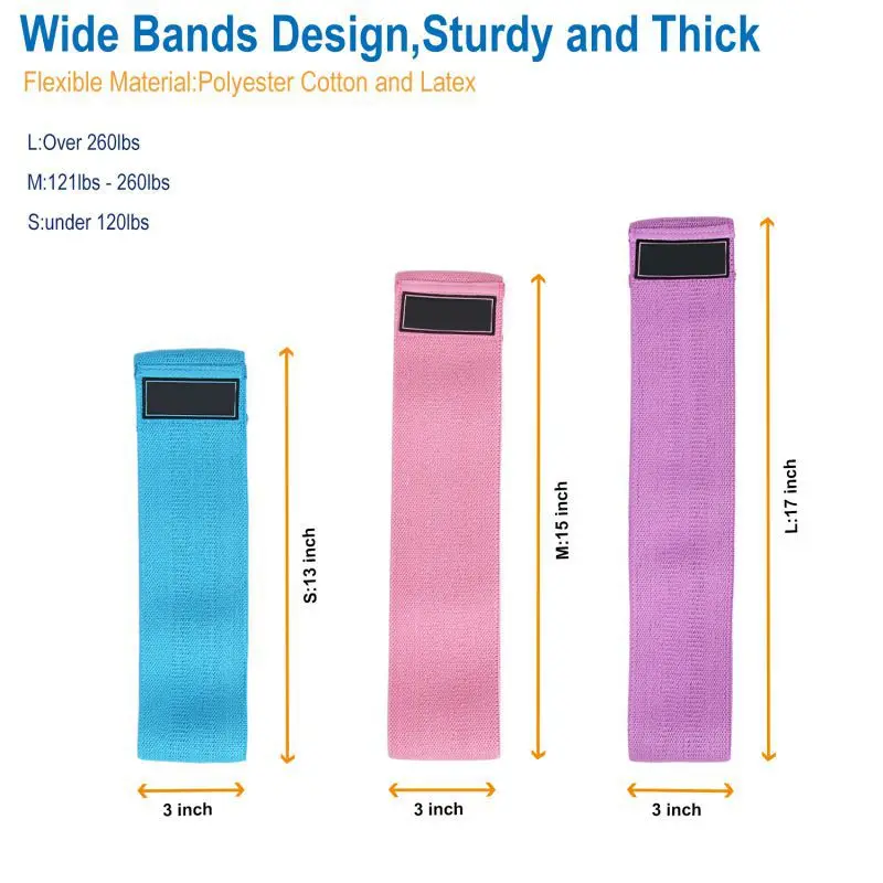 Men&women Hip Resistance Bands Booty Leg Exercise Elastic Bands For gym Yoga Stretching Training Fitness Workout