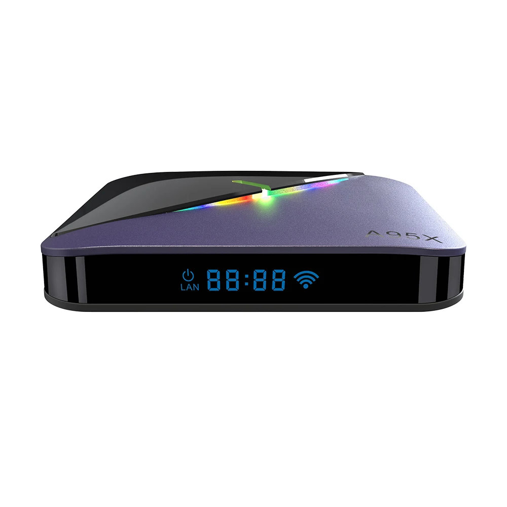 A95X F3 Air Smart tv Box Amlogic S905X3 Android 9,0 tv Box 4GB 64GB 2,4G 5G Wifi 8K RGB светильник медиаплеер 4K Netflix A95X Box